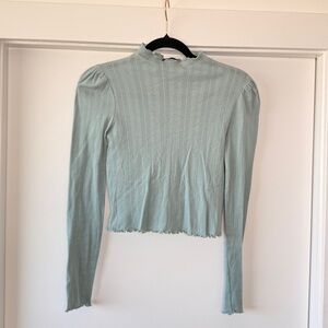 Forever 21 Sage Green Long Sleeve Top